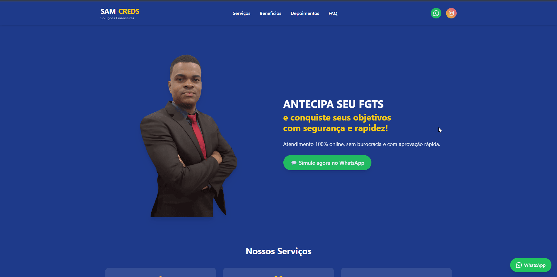 SamCreds — Landing Page